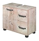 Schildmeyer Milan Waschbeckenunterschrank 134743, finduseiche Dekor, 65 x 32 x 59 cm