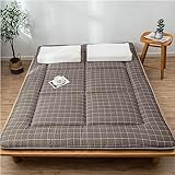 Dremdo Japanische Bodenmatratze Futonmatratze, Dicke Tatami Matte Schlafmatte, Tragbare Camping Matratze Boden Liege Couch Bett Matratze Pad,Grau,150x200cm