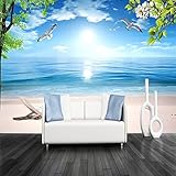 YOUPO 3d fototapete blau strand natürliche landschaft große bewegliche wandbild esszimmer wohnzimmer tapete malerei