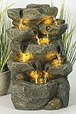 Arnusa Springbrunnen Victoria mit LED Beleuchtung Zimmerbrunnen IN und Outdoor Gartenbrunnen Wasserspiel