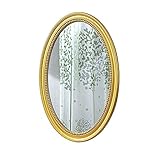 Bathroom Mirror Retro Wall Decoration Mirror/Oval Wooden Frame is Suitable for Bedroom Make-up Mirror. Multi Color Frame of Hotel Lobby is Optional (A)