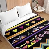 Odot Steppdecke Tagesdecke Gesteppte Bettüberwurf für Doppelbett Einzelbett Kinder Bettdecke Stepp Decke Tagesdecken Wohndecke Alle Jahreszeiten - Böhmen Exotisch (180x220cm,Lila Geometrie)