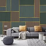 Fototapete Tapete Kreativer geometrischer grüner abstrakter goldener Moderne Wandtapete 3D Wandbilder Tapeten Wohnzimmer Schlafzimmer Wand Dekoration 400x280cm Tongshunj2511