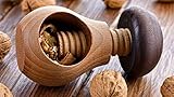Nussknacker aus natürlichem Buchenholz, sehr massiv, Pilz, Weihnachtsgeschenk, dunkelbraun
