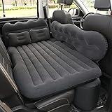 SIGOEC Auto Matratze Auto Bett Luftmatratze für OPEL Astra Beflockter Stoff Einfach zu Säubern mit Luftpumpe e 2 Kissen(Color:Schwarz)