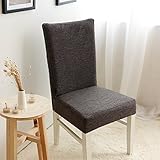 Leinen Universell Esszimmer Stuhlhussen Bankett Moderne Hotel Restaurant Esszimmerstuhl Hussen Volltonfarbe Esszimmerstühle Schonbezüge(Nur Esszimmer Sitz Stuhl Abdeckungen Protectors)-1 Pack-g