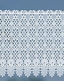 Scheibengardine CountryStyle 60 cm hoch x 100 cm breit weiß Spitze Landhausstil