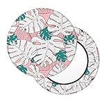 AXETVSOK Barhocker-Bezüge, ausgefallene tropische Blätter, Hockerbezug, rund, Sitzbezug für Wohnzimmer, Esszimmer, Büro, Küche, 30,5 cm