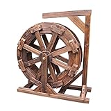 Wasserspiele Garten Wasserspiel Wasserrad Gartenbrunnen für Außen Terrasse Outdoor Fountains Zierbrunnen Deko Brunnen Balkon Zimmerbrunnen Wasserfall Springbrunnen Holzbrunnen Waterwheel (Size : 50cm
