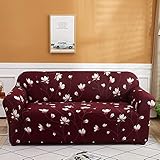 Fsogasilttlv Ecksofahusse Sofabezug 3-Sitzer und 4-Sitzer, Geometry Plaid Schonbezüge Stretch-Sofabezüge für Wohnzimmer, Elastic Couch Stuhlbezug Sofa Handtuch 2PCS