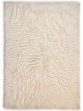 Flokati Teppich aus Griechenland | Skandinavisch | nachhaltiger Premium Shaggy | Natur | 100% Schurwolle; handgewebt, waschbar, natur | 190 x 290 cm | FLOKOS 1250