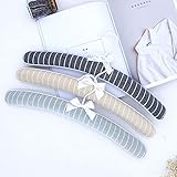 Homieco Kleiderbügel 16 Zoll dick gepolstertes Set aus 5 eleganten, eleganten Kleiderbügeln mit Chromhaken, hellblau