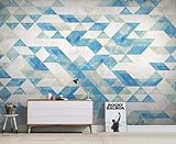 Das nordische Dreieck Geometrische Abstrakte Blaue Tapete 3D Vliestapete Moderne Wandbilder Wanddekoration fototapete 3d effekt tapeten Wohnzimmer Schlafzimmer kinderzimmer-430cm×300cm