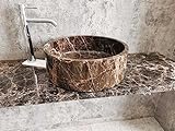Emperador Dark Marmor Waschbecken Hohe Qualität Durchmesser 45 cm Real Foto Waschbecken Badezimmer Arbeitsplatte
