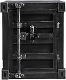SORVA Kreativer Nachttisch Industrieller Stil Container Locker Iron Art Sofatisch Metallseiten-Ecktisch Telefontisch Schlafzimmer Couchtisch