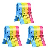 Newaner Große Wäscheklammern Handtuchklemmen,Strandtuch Clips, Strandtuchklammern, Handtücher Towel Clips, Winddicht Klammern auf Strand und Sonnenliegen für Wäsche(12 Stück)