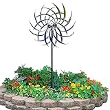Outdoor Garten Windspiel, Windspiele für Hof und Garten, Metall Gartenstecker, Outdoor Windfänger Hof Terrasse Weihnachten Urlaub Dekoration Firulab