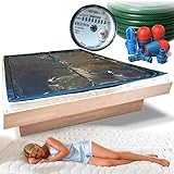 Traumreiter 2X Wasserbettmatratze für Wasserbetten + Sicherheitswanne + Schlauch + Wasserzähler für richtige Wasserbett Füllmenge I Wasserkern Wasserbett Matratze (50% (4-5 Sek.), 200 x 220 cm)