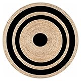BEAUUP Sisal-Teppich, handgefertigt, Flachgewebe, rund, rund, Sisal-Teppich, Wohnzimmer, Schlafzimmer, Sisal-Teppich, Wohnzimmerteppich (Größe: 150 x 150 cm) (80 x 80 cm)