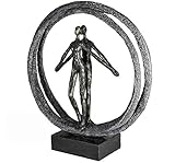 Casablanca - Skulptur - Figur - Dekofigur - Paar im Ring - Poly - Farbe: Bronze Höhe 40 cm