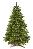 Premium Weihnachtsbaum künstlich 180cm TESTSIEGER - Naturgetreue Spritzguss Elemente, Made in EU - Künstlicher Weihnachtsbaum mit Holzständer und Aufbewahrungstasche –Tannenbaum künstlich Pure Living