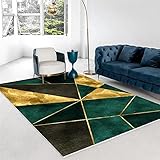 RUGMRZ waschbare Teppich bodenteppich Rechteckiger Esszimmerteppich, grüner Schlafzimmerteppich, Wohnzimmerteppich Kinder teppiche mädchen kinderzimmer teppiche Jungs 50x80cm