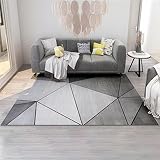 Teppich Für Balkon Wasserfest Outdoor Teppich Balkon Teppich Boden Hellgrau Minimalist Isches Dreiecks Muster Teppichboden Für Das Schlafzimmer Weich 180X280Cm Mädchen Teppich Kinderzimmer Grau