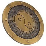 Garneck Goldene Zahnrad-Wanddekoration Dekorationen Vintage-Dekor Für Zuhause Heimdekoration Konkaver Bagua-Spiegel Goldener Bagua-Spiegel Vintage-Zahnrad-Wandbehang Dekoration Für