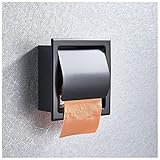 toilettenpapierhalterung klebend Badezimmer Papierhalter Wandmontierte Matte schwarz / Chrome Toilettenpapierhalter Handtuch Papier Rack Rolle Papierkiste Badezimmer Zubehör Toilettenpapierhalterung k
