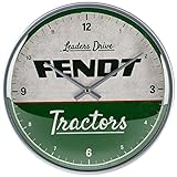 Nostalgic-Art Retro Wanduhr, Fendt - Tractors – Geschenk-Idee für Traktor-Fans, Große Küchenuhr, Vintage-Design zur Dekoration, Ø 31 cm