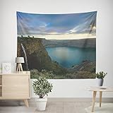 EHOMERY Wandteppich Klein Bunt Wandtuch Aesthetic Himmel Wandbehang Wandteppiche Wanddecke Lang Wohnzimmer Schlafzimmer Wandbehang Dekoration 200x200cm