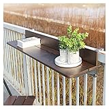 Klappbarer Computertisch An der Wand befestigter Balkon-Klapptisch Schwimmender Schreibtisch für Arbeitszimmer, Werkbank, Zuhause, Balkon, Außenbereich, Zaun (Color : Black, Size : 120X27X9cm)