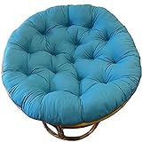 DULPLAY Papasan Stuhlkissen, Baumwolle, abgerundet, getuftet, übergroß, Hängesesselkissen, Bodenkissen, für den Innenbereich, dick, ohne Ständer, Marineblau, 110 cm