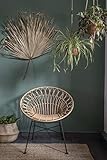 Vintagehaus Gartenstuhl Hacienda Rattan Natur Peacock In/Outdoor Massives Metallgestell