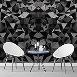 FEegar Schwarze geometrische 3D-Wandkunst für Wohnzimmer, Kinderzimmer, TV-Hintergrund, Restaurant-Innendekoration usw.