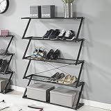 Schuhregal,Multifunktionales Schuhregal, Vintage-Schuh-Organizer Für Den Eingangsbereich, Offene Regale, Schuhregal In Z-Form, Für Eingangsbereich, Schlafzimmer, Wohnzimmer, Wohnung (Color : A, Size