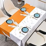 JIALIANG Table Cloth Waterproof 120x170cm Wachstuch-Tischdecke Abwaschbar Garten-Tischdecke Wachstischdecke PVC Plastik-Tischdecken Eckig Meterware Wasserabweisend Abwischbar