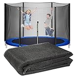 XIALIUXIA Sicherheitsnetz Ersatznetz Für Trampolin, Trampolin Sicherheitsnetz, Gartentrampolin Ersatznetz Für 6/8/12 Stangen, Netz Außenliegend, Ersatzteil Reißfest, UV-Beständig,306cm 6 Stangen 10FT