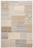 THEKO Moderner Handgeknüpfter Designer Teppich Farbe Natur Grau Größe auswählen 250 x 350 cm