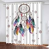 3D Verdunkelungsvorhang Cartoon-Traumfänger Schwerer Verdunkelungsvorhang Thermovorhang Lichtdicht Für Wohnzimmer Schlafzimmer Küche Kinderzimmer Junge Mädchen Zimmer 2 X 280 X 250 cm (B X H)