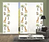wohnfuehlidee 5er-Set Flächenvorhänge Monika Blickdicht/halbtransparent, Höhe 245 cm, Multicolor