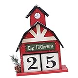 Warmhm Weihnachtskalender Bürodekoration Holzdekoration Tischdekoration Weihnachts-Adventskalender Aus Holz Weihnachtskalender Aus Holz Weihnachts-Countdown-Kalender Dekorativer