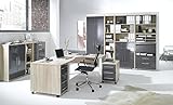 Arbeitszimmer komplett Set MAJA SYSTEM 1203 Büromöbel in Eiche/grau