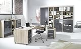 Arbeitszimmer komplett Set MAJA SYSTEM 1203 Büromöbel in Eiche/grau