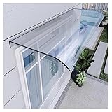 Vordach Haustür Außen Überdachung, Vordach für Haustür Sonnenschutz Regenschutz, Garten Patio Pultvordach,Transparente Polycarbonatplatte Ohne Halterung