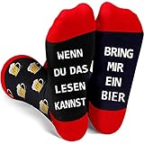 Lustige Geschenke für Männer Vater Opa Lustige Socken Herren Wenn Du Das Lesen Kannst Socken Lange Fun Socken Witzig Geschenk für den Mann Kleinigkeiten Geburtstag Oktoberfest Vatertag Weihnachten
