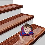 YISUN 15 x Antirutschstreifen Treppe Set Anti Rutsch Selbstklebende Stufenmatten Transparent Rutsch Streifen als Rutschschutz Treppenstufen Matten (15 * 80CM)