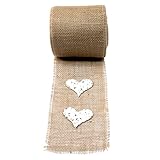 TGG Juteband Jute Tischband Natur, 15cm BREIT-25 Meter, 15 cm