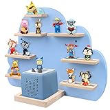 Dreamhigh® Kinder Regal kompatibel mit Toniebox und kompatibel mit Tonies für über 30 - Figuren Magnetisches Wandregal -zum Spielen und Sammeln- für Kinder Baby Zimmer (Blau)