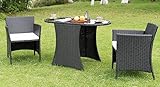 Generisch 3tlg. Polyrattan Birsto Set/Balkon Set/Sitzgruppe Gartenmöbel 463